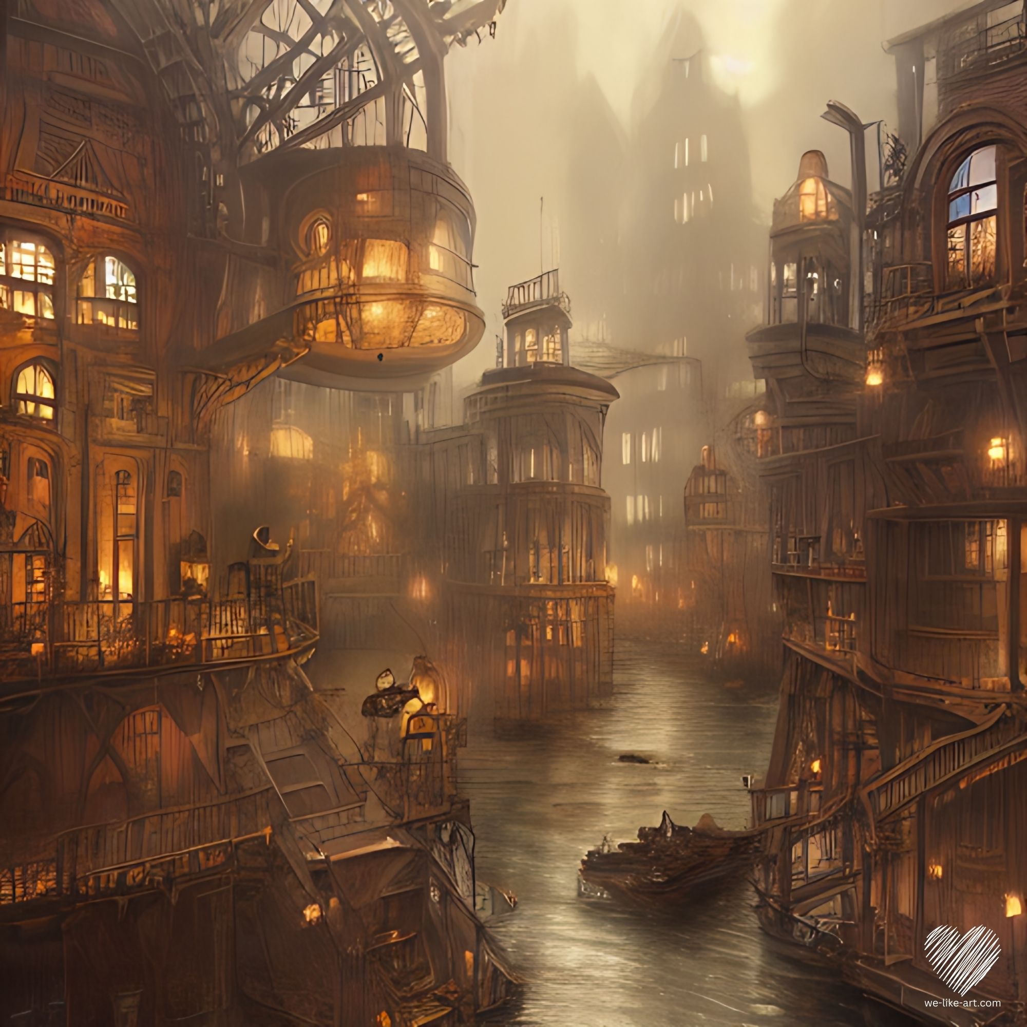 Fantastic steampunk cities - We like ART