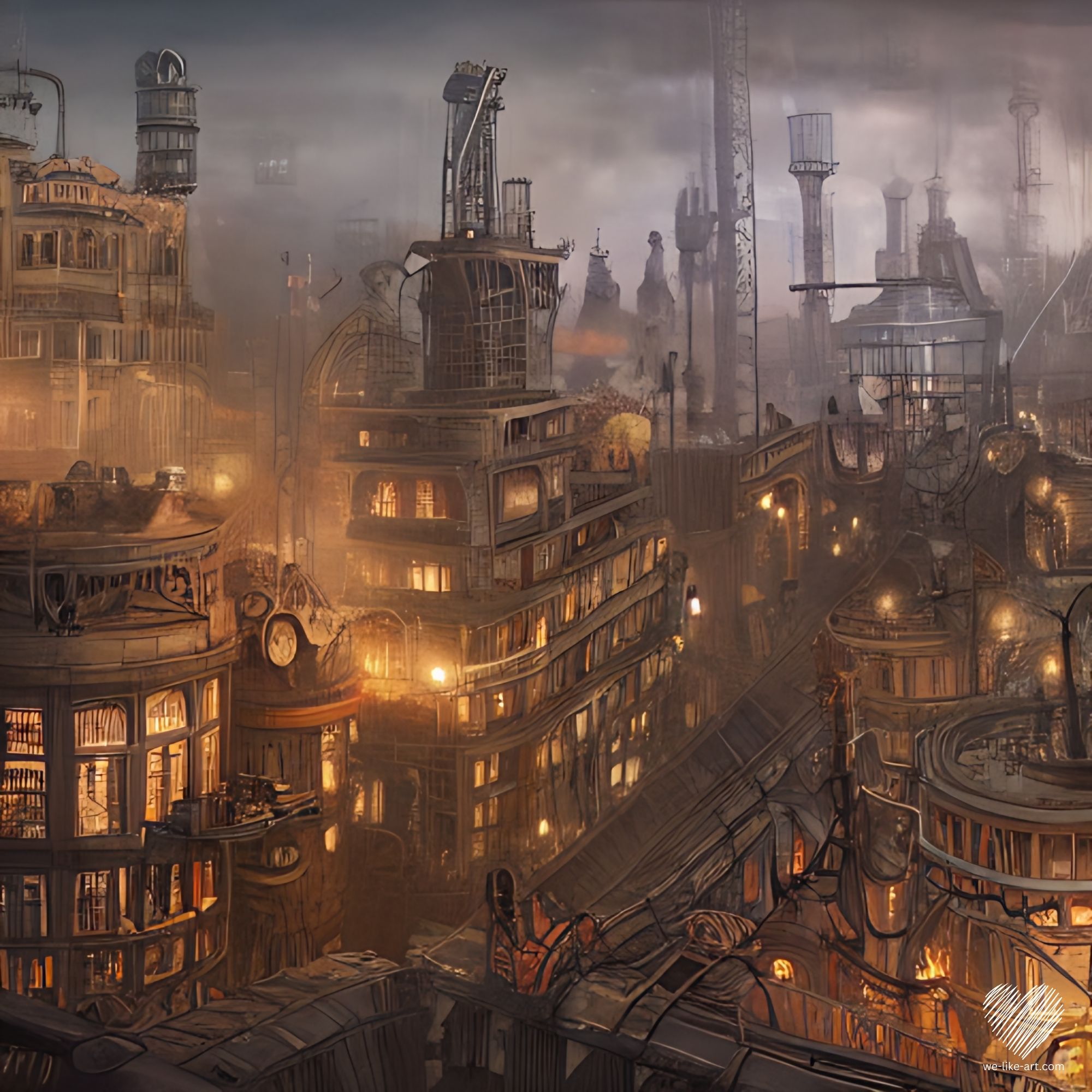 Fantastic steampunk cities - We like ART